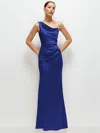 After Six One-shoulder Satin Charmeuse Gown
