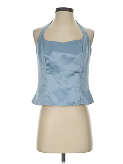Pre-owned After Six Sleeveless Blouse In Blue