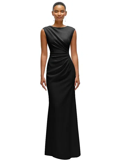 After Six Sleeveless Cap Shoulder Crepe Maxi Dress With Trumpet Skirt