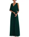 AFTER SIX AFTER SIX V-NECK SPLIT SLEEVE BLOUSON BODICE MAXI DRESS