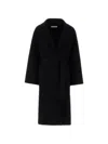 Aftercoat Black Wool Blend Coat In Black