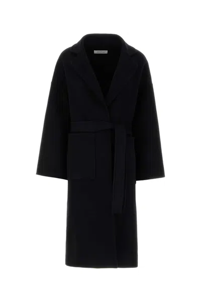 AFTERCOAT AFTERCOAT BLACK WOOL BLEND COAT