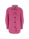 Aftercoat Buttoned Coat In Pink