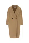Aftercoat Camel Wool Blend Coat In Brown
