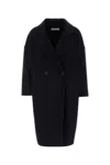 Aftercoat Midnight Blue Wool Blend Coat In Blue