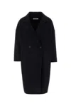 Aftercoat Midnight Blue Wool Blend Coat In Red