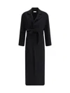 Aftercoat Long Robe Coat In Black