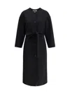 Aftercoat Knotted Long Coat In Black