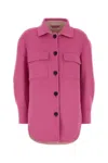 Aftercoat Buttoned Coat In Pink