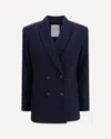 Aftercoat Double-breasted Blazer In Blue