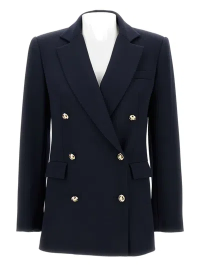Aftercoat Double-breasted Blazer In Blue
