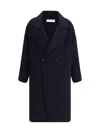 Aftercoat Dropped-shoulders Button Coat In Blue