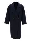 Aftercoat Dropped-shoulders Button Coat In Blue