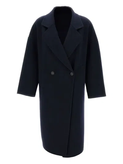 AFTERCOAT DROPPED-SHOULDERS BUTTON COAT