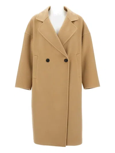 Aftercoat Dropped-shoulders Button Coat In Neutral