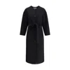 Aftercoat Knotted Long Coat In Black