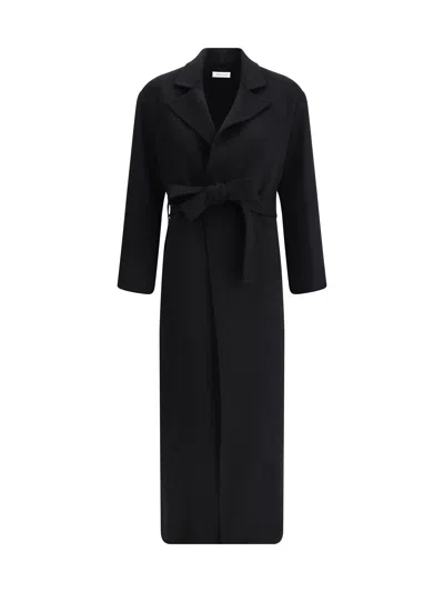 Aftercoat Long Robe Coat In Nero