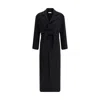 Aftercoat Long Robe Coat In Black
