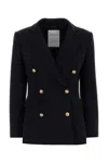 Aftercoat Midnight Blue Wool Blazer In Black