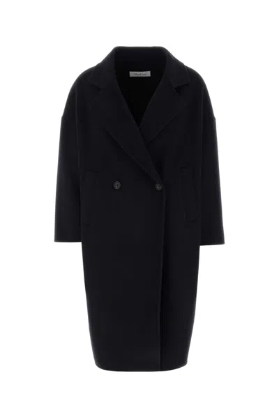 AFTERCOAT AFTERCOAT MIDNIGHT BLUE WOOL BLEND COAT
