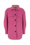 Aftercoat Pink Wool Blend Coat In Pink