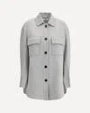 Aftercoat Short Shirt Coat In Gray