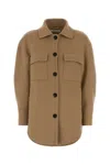 Aftercoat Wool-cashmere Blend Jacket In Brown