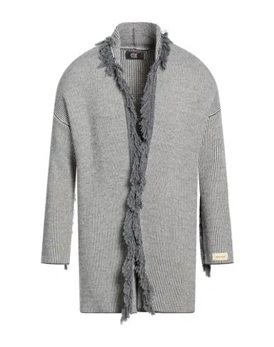 Afterlabel Man Cardigan Grey Size S Virgin Wool, Acrylic