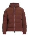 Afterlabel Man Puffer Brown Size L Polyamide, Elastane In Brown