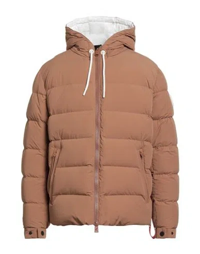 Afterlabel Man Puffer Light Brown Size S Polyamide, Elastane