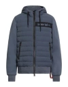Afterlabel Man Puffer Slate Blue Size L Cotton, Polyamide