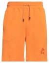 Afterlabel Man Shorts & Bermuda Shorts Orange Size L Cotton