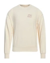 Afterlabel Man Sweatshirt Cream Size S Cotton In White