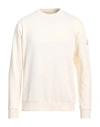 Afterlabel Man Sweatshirt Ivory Size L Cotton In White