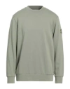 Afterlabel Man Sweatshirt Sage Green Size L Cotton