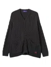 Aftermaths Cable-knit Cardigan In Black