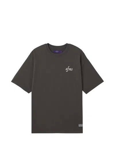 Aftermaths T-shirt Mit Elefantenstickerei In Green