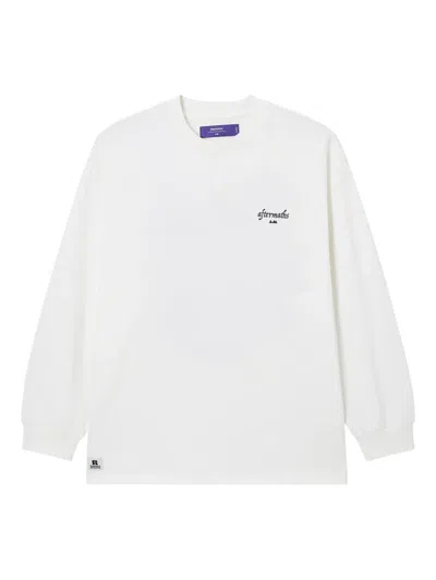 Aftermaths Embroidered Sweatshirt In White