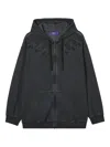 Aftermaths Embroidered Zip-up Hoodie In Black