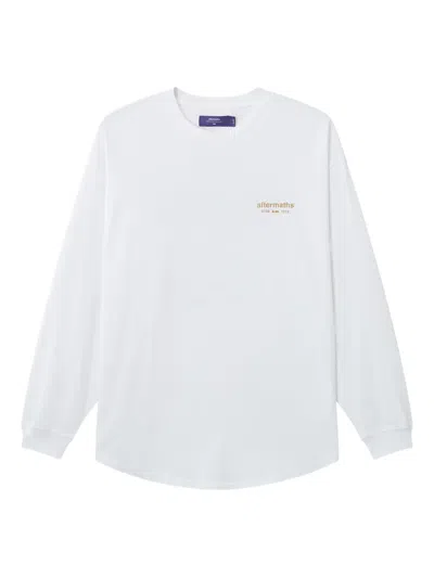 Aftermaths Graphic-print Long-sleeve T-shirt In White