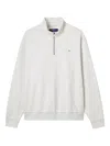 Aftermaths Half-zip Cotton Sweatshirt In White