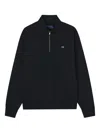 Aftermaths Half-zip Mountain-logo Sweatshirt In Black