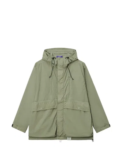 Aftermaths Hooded Windbreaker Jacket In Green