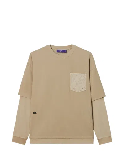 Aftermaths Layered Long-sleeve T-shirt In Neutral