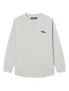 Aftermaths Logo-embroidered Long-sleeve T-shirt In Gray