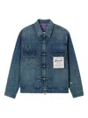 Aftermaths Logo-patch Denim Jacket In Blue