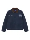 Aftermaths Logo-print Shirt Jacket In Blue