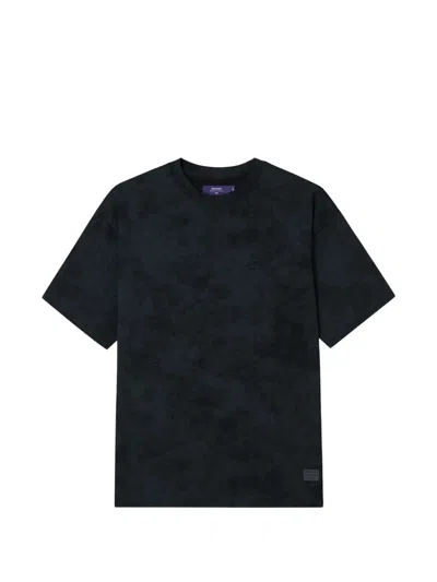 Aftermaths Logo-embroidered Acid-wash T-shirt In Black