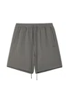 Aftermaths Logo-motif Drawstring Shorts In Gray