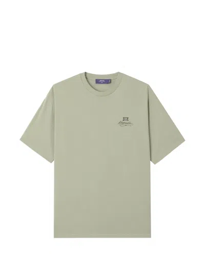 Aftermaths Logo-print Cotton T-shirt In Green